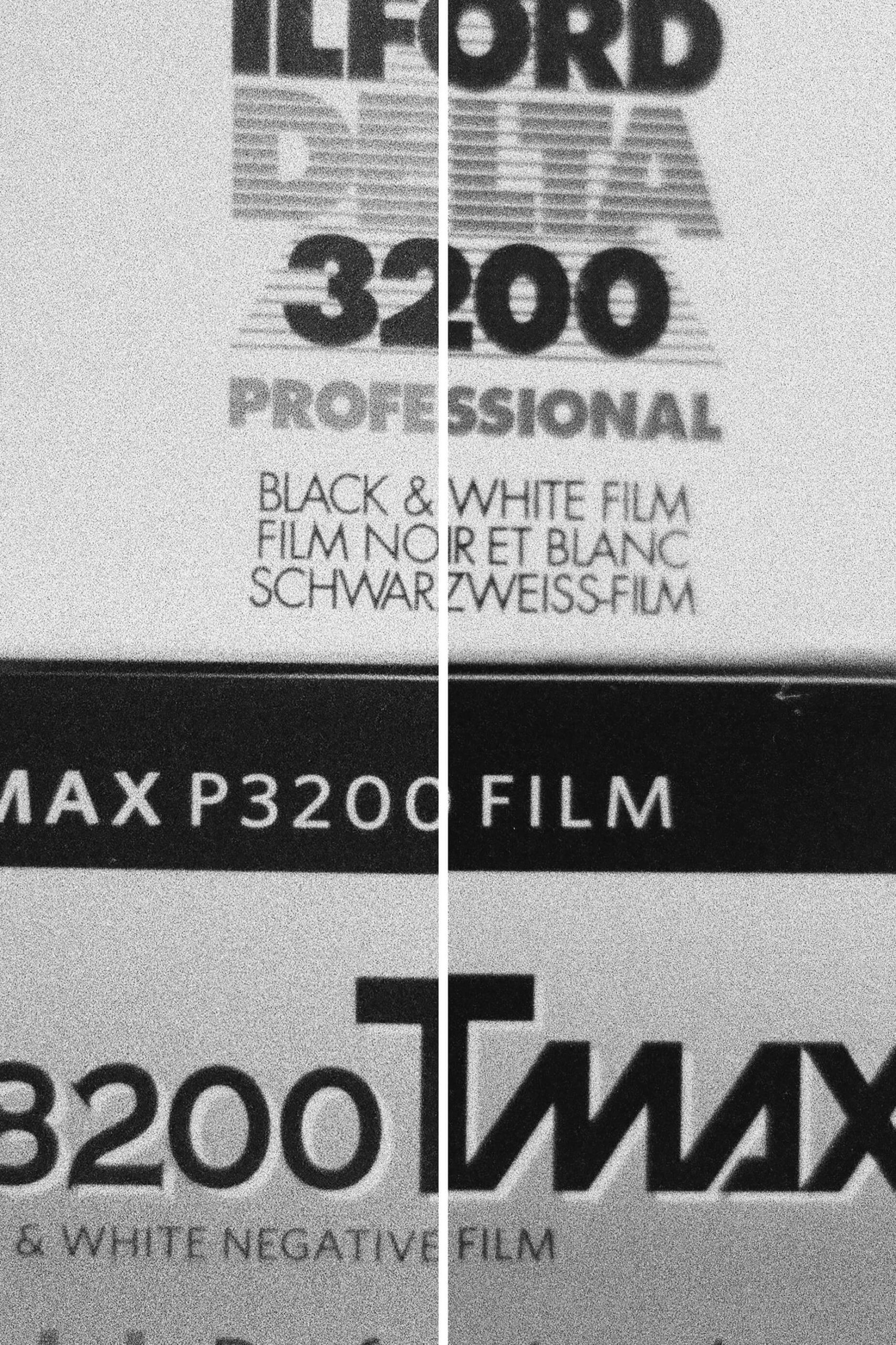 Delta 3200 Left | T-MAX P3200 Right