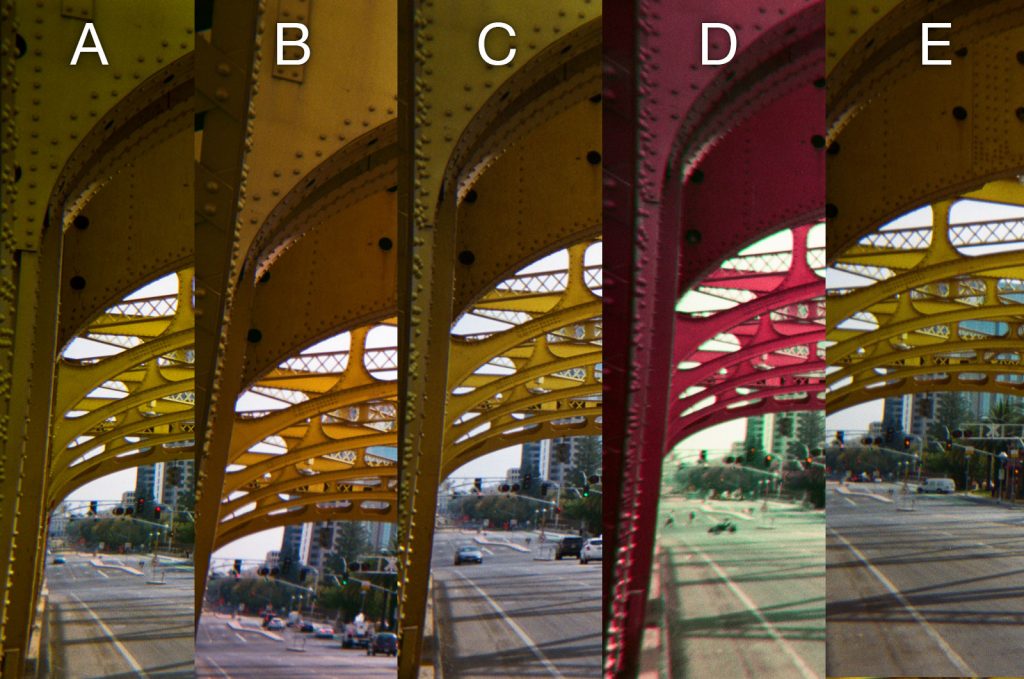 Disposable Camera Color Photo Comparison