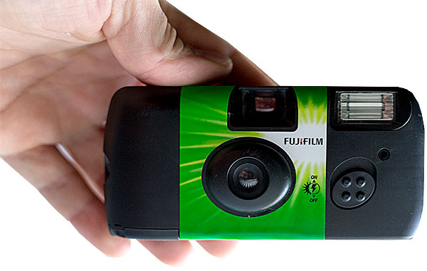 Fujifilm Quick Snap disposable camera inset