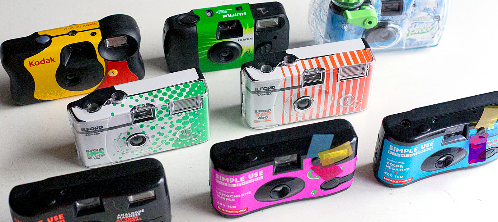 10 White Single Use Disposable Cameras-can be PERSONALIZED 56001 