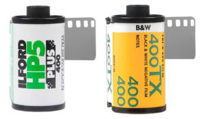 Kodak Tri-X 400 vs. Ilford HP5 400 film canisters icon