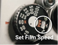 Set camera film speed