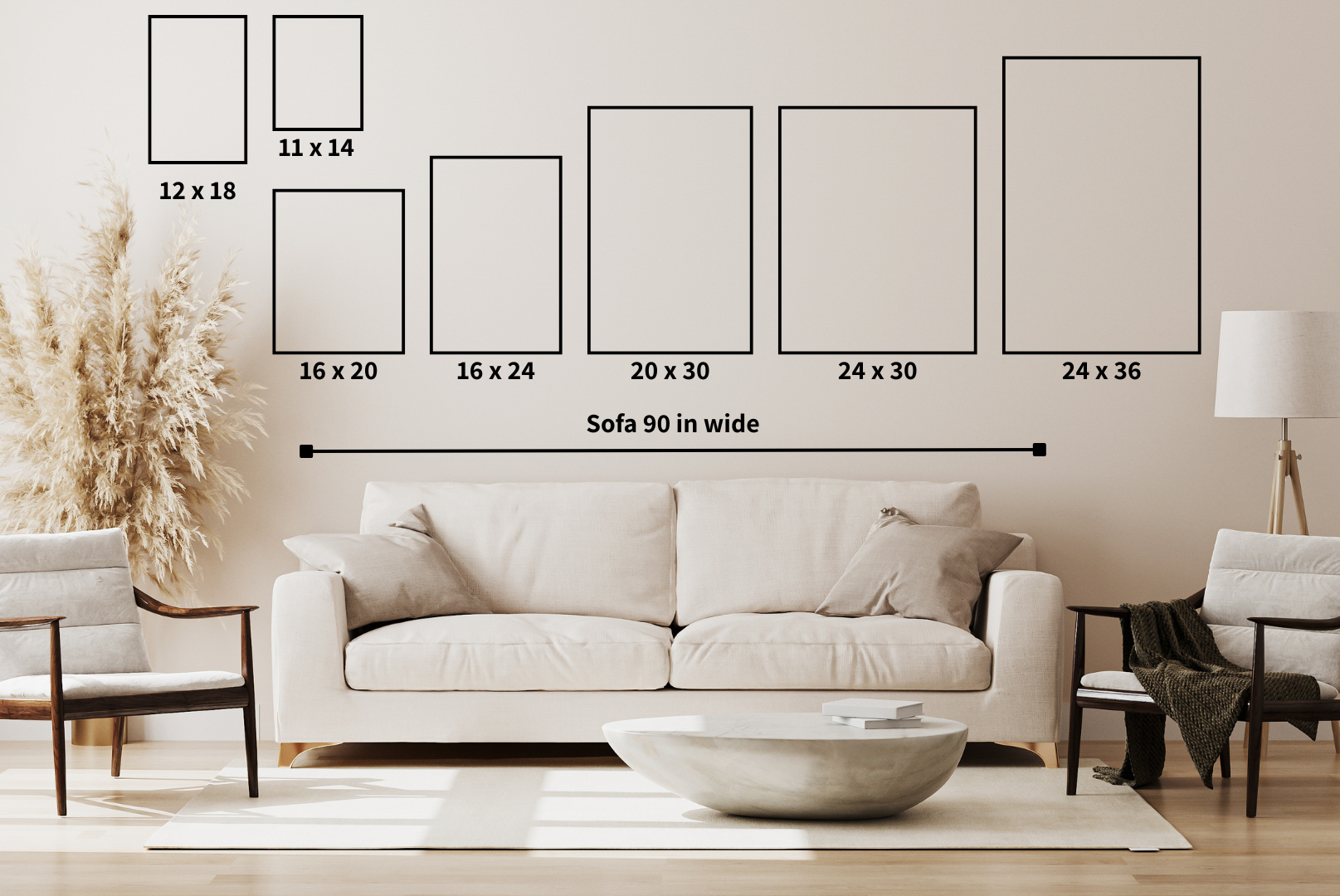 HD Aluminum print size guide – large sizes