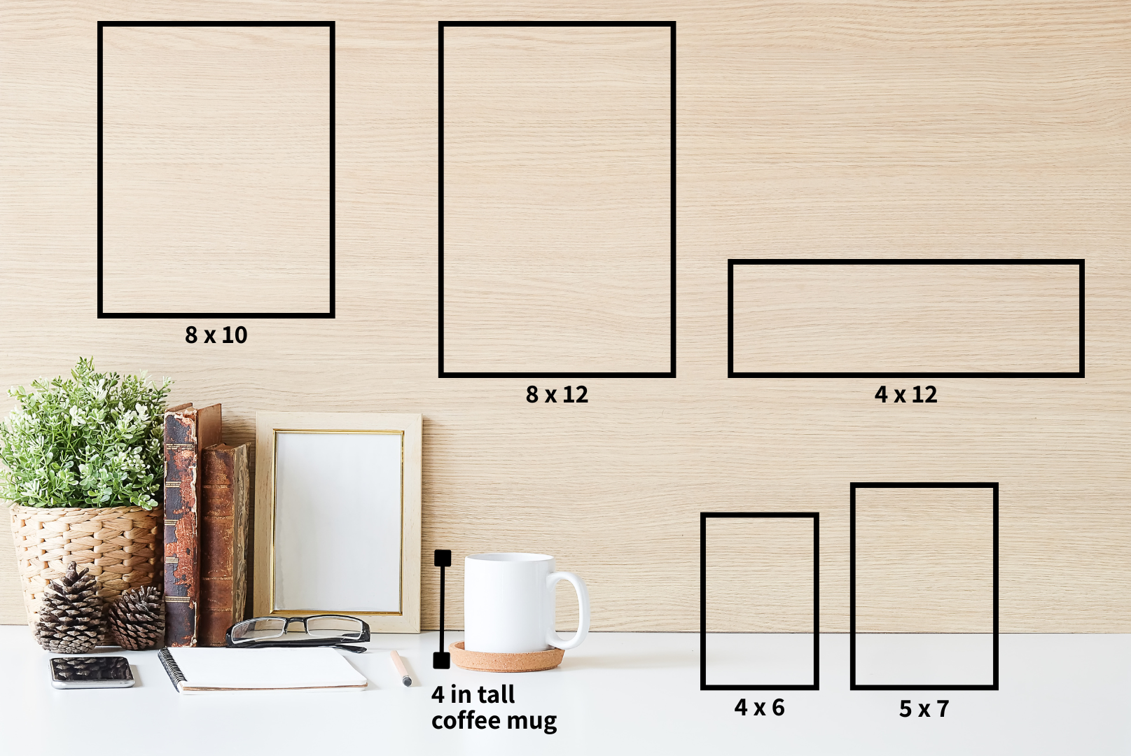 HD Aluminum print size guide – small sizes