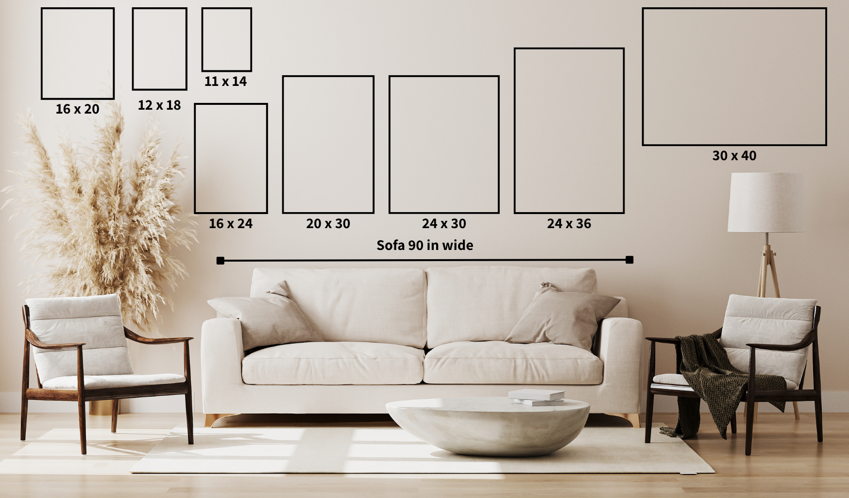 HD Aluminum print size guide – large sizes