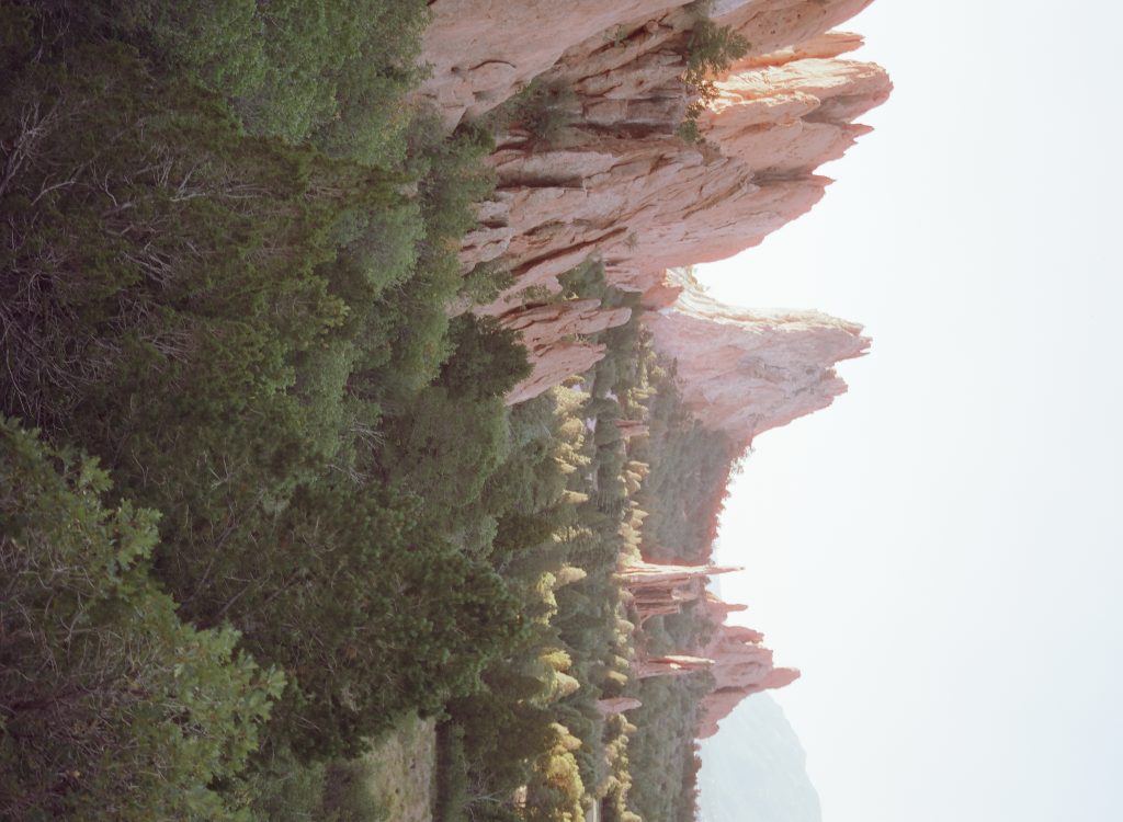 Sunrise! Garden of the Gods, Colorado Springs, Sep 25, 2022. Mamiya 645AFD, 90mm, f/4.5, 1/10sec, no filter. Developed and scanned by The Darkroom