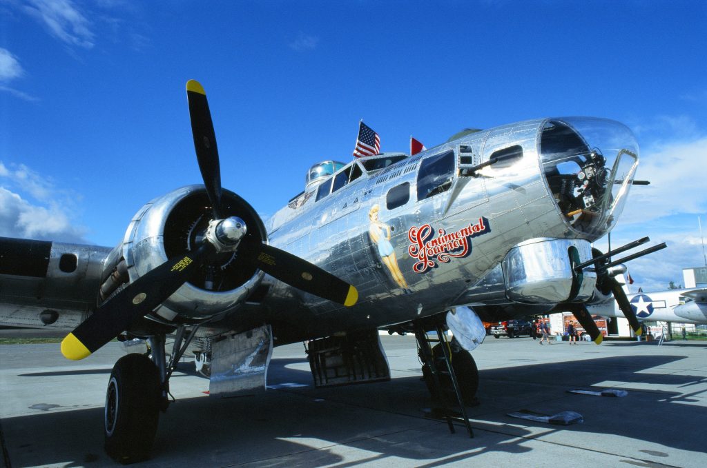 B-17 Sentimental Journey at the Rockies International Airport - Nikon F80 with 24mm 2.8 D lens