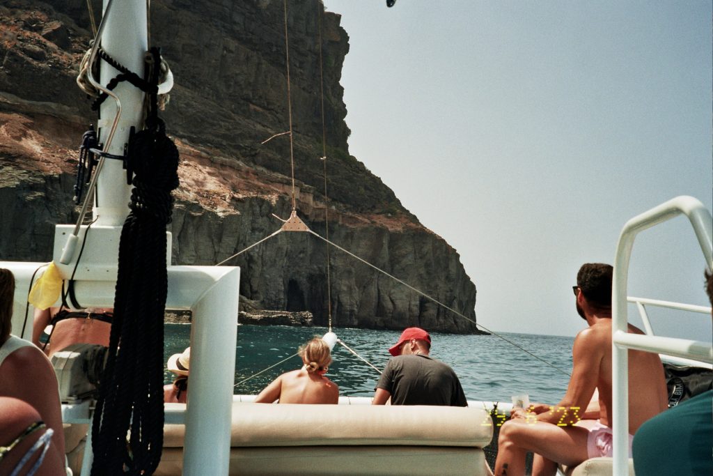 a boring boat trip in Gran Canaria