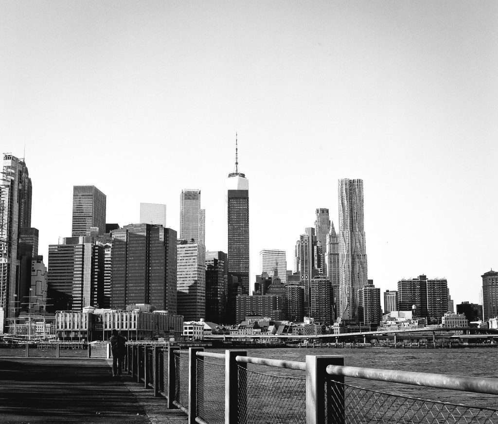 nyc skyline on tmax 400 in 120